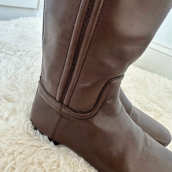 Tory Burch chocolate brown leather Riding Boots Irene, size 7 - Picture 6 of 12